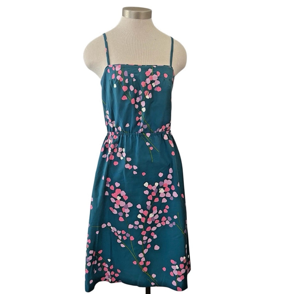 MALIA Honolulu Vtg 1970s Sundress 100% Cotton Size 10 Blue w Light Color Hearts